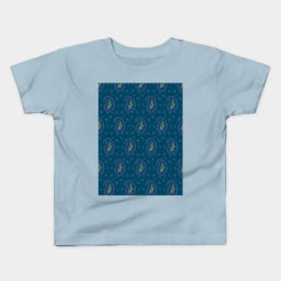 Paisley Pattern in Dodger Blue - Tradition of Persia Kids T-Shirt